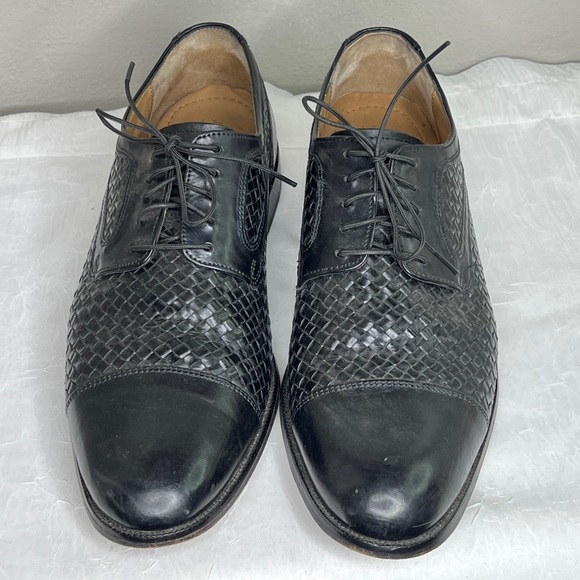 Johnston & Murphy Ellsworth Cap Toe Black Leather Oxford Shoes Size 9M - Picture 2 of 13